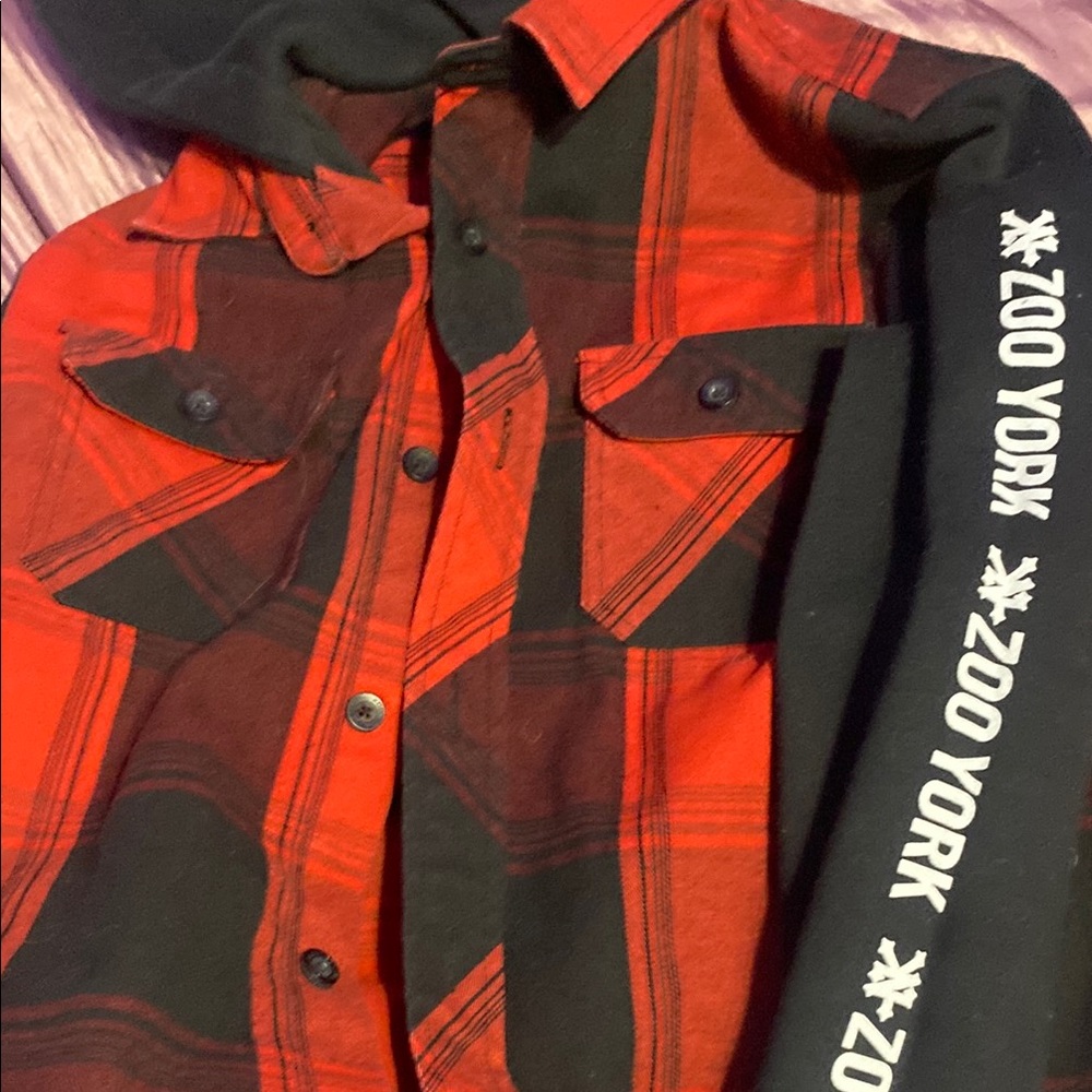 Zoo York Red and Black Plaid Shirt